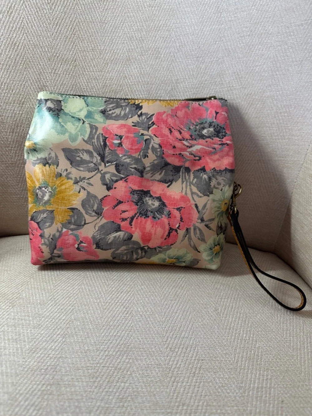 Patricia Nash Pink & Mint Floral Fold-Over Wristlet